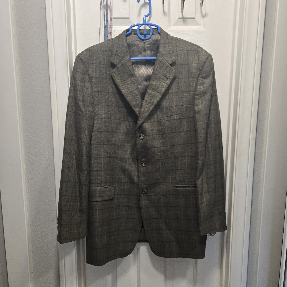 Men's Burberry Wool And Silk blazer, T model Kensington. Houndstooth Size 44L